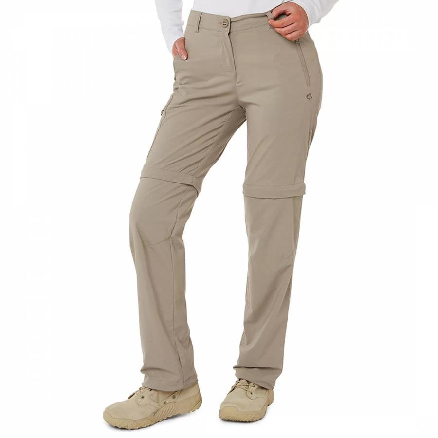 Beige Convertible Outdoor Trousers