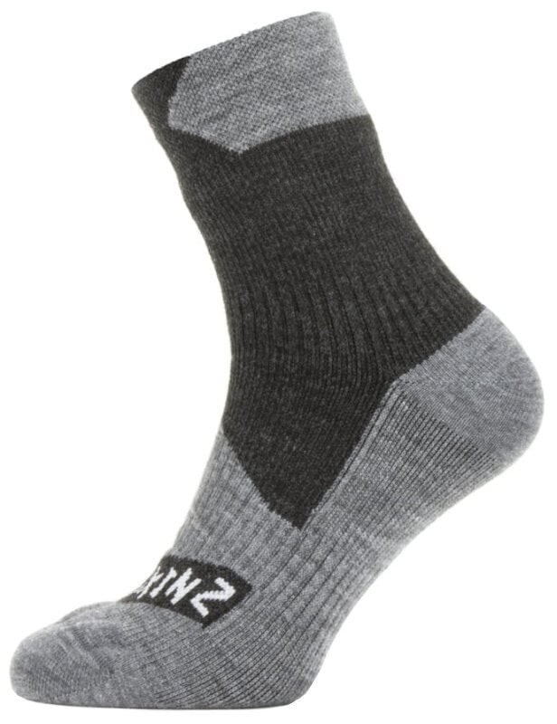 Sealskinz Waterproof All Weather Ankle Length Sock Black/Grey Marl M