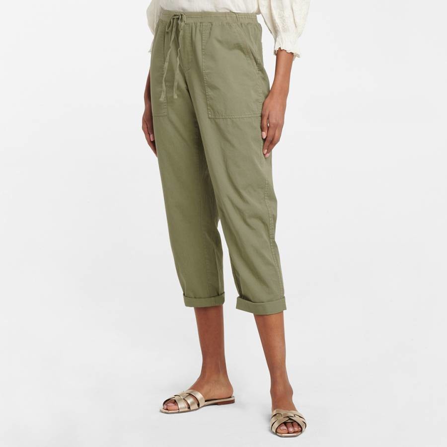 Green Cotton Misty Trousers