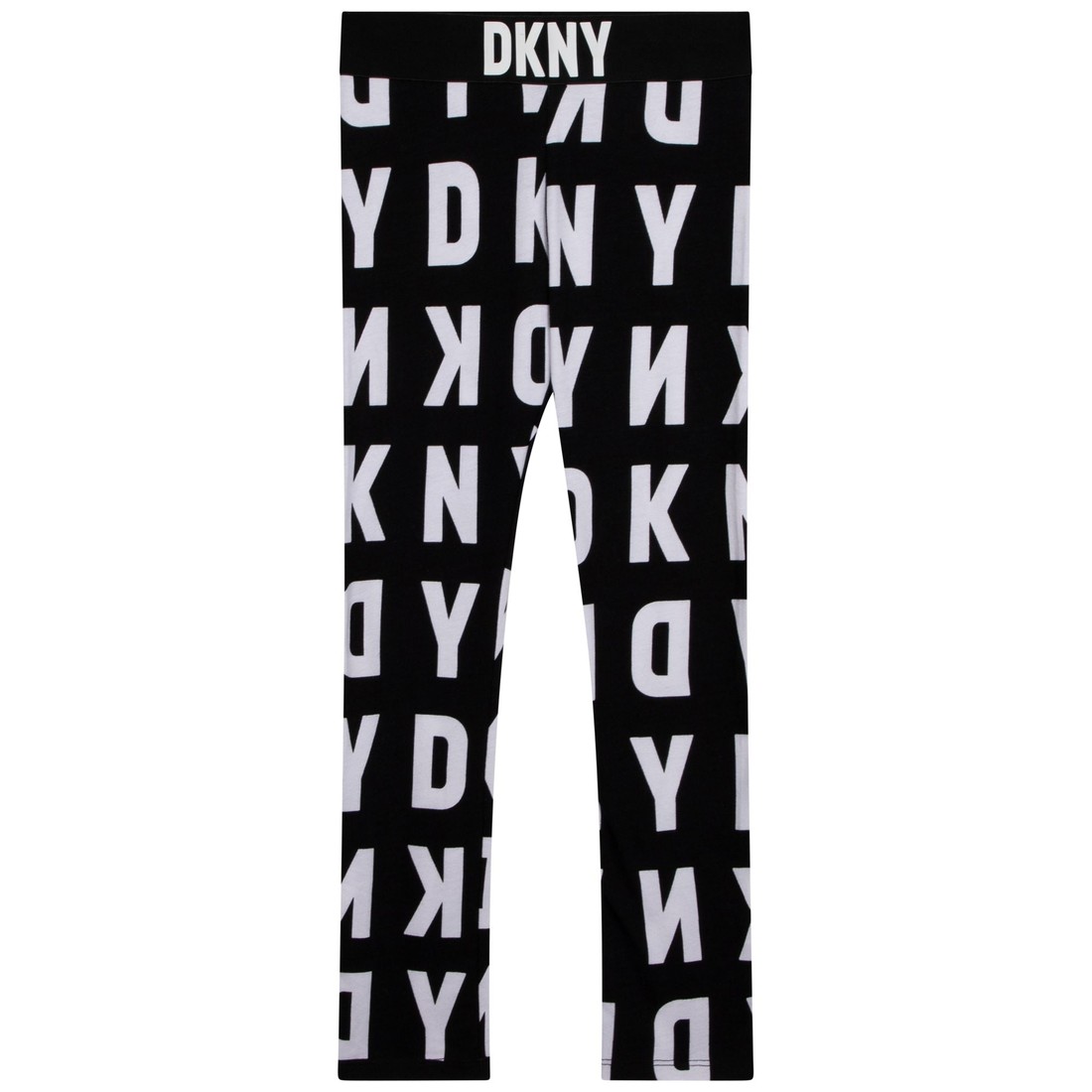 DKNY Girls All Over Logo Track Pants Black, 8Y / Black