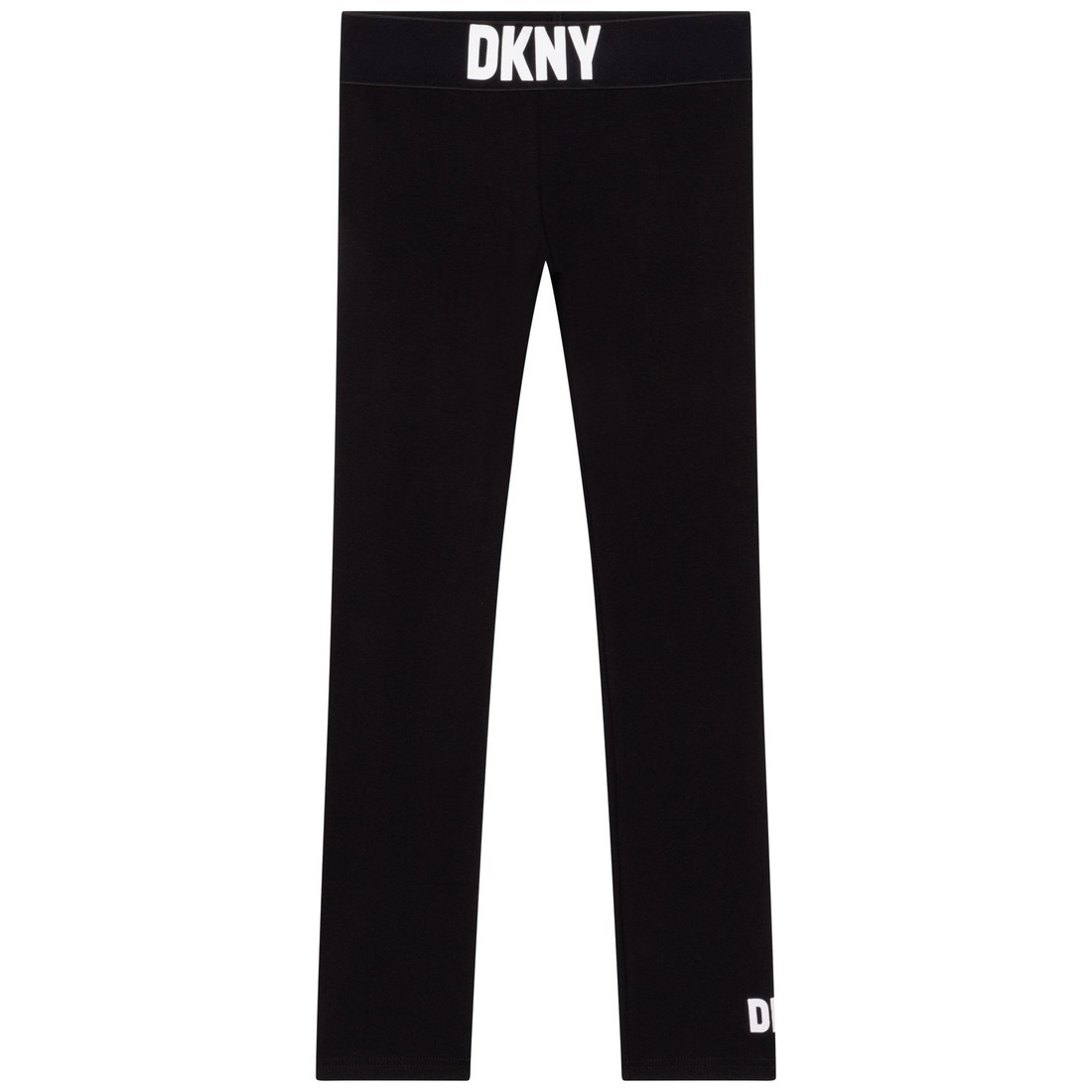 DKNY Girls Waist Band Logo Track Bottoms Black, 8Y / Black
