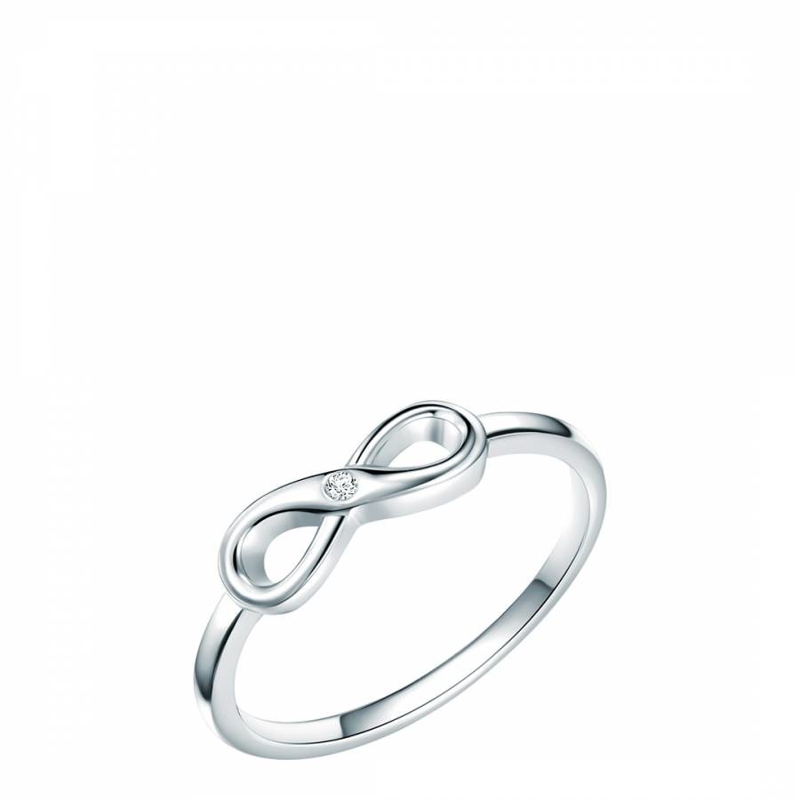 Silver Infinity Diamond Ring