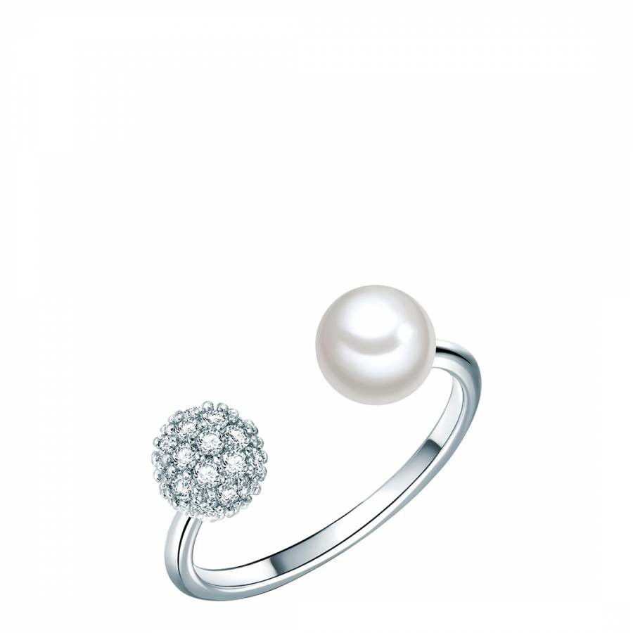 Silver Pearl Ring 6mm