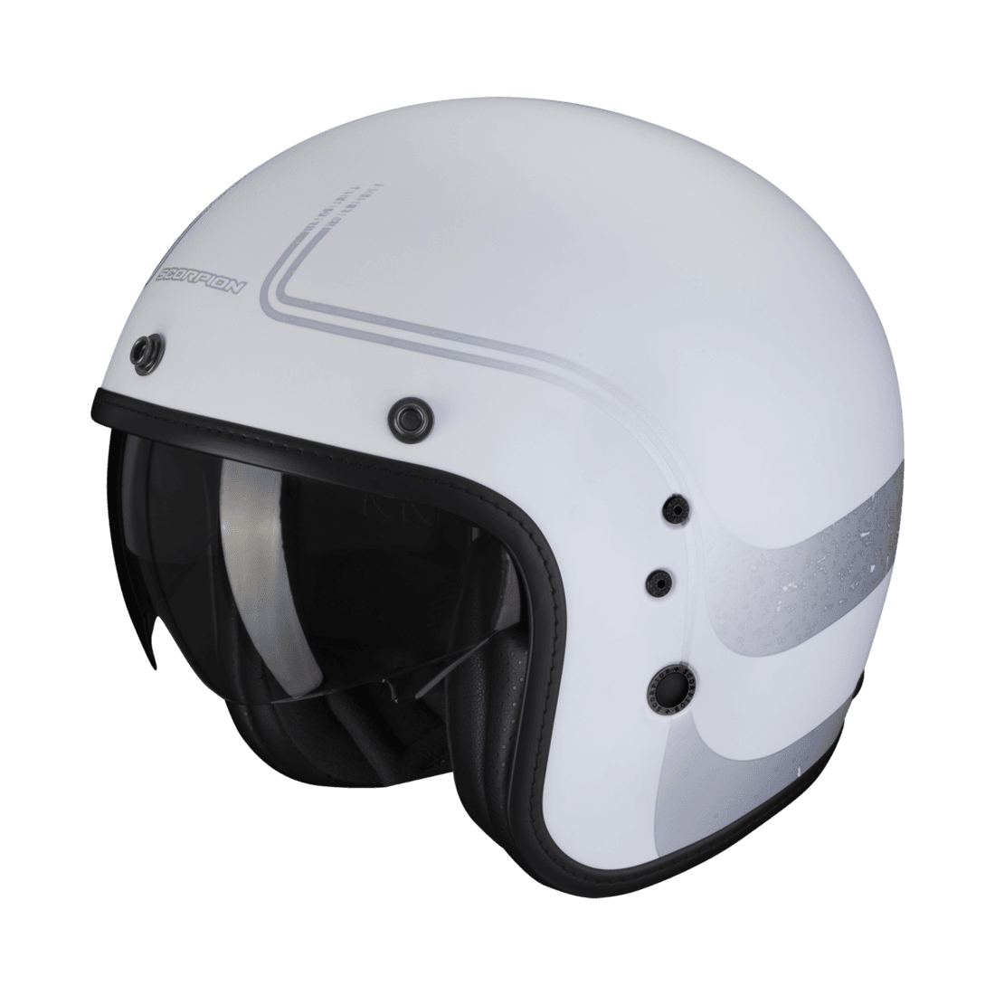 Scorpion Belfast Evo Soul Matt White-Silver Jet Helmet S