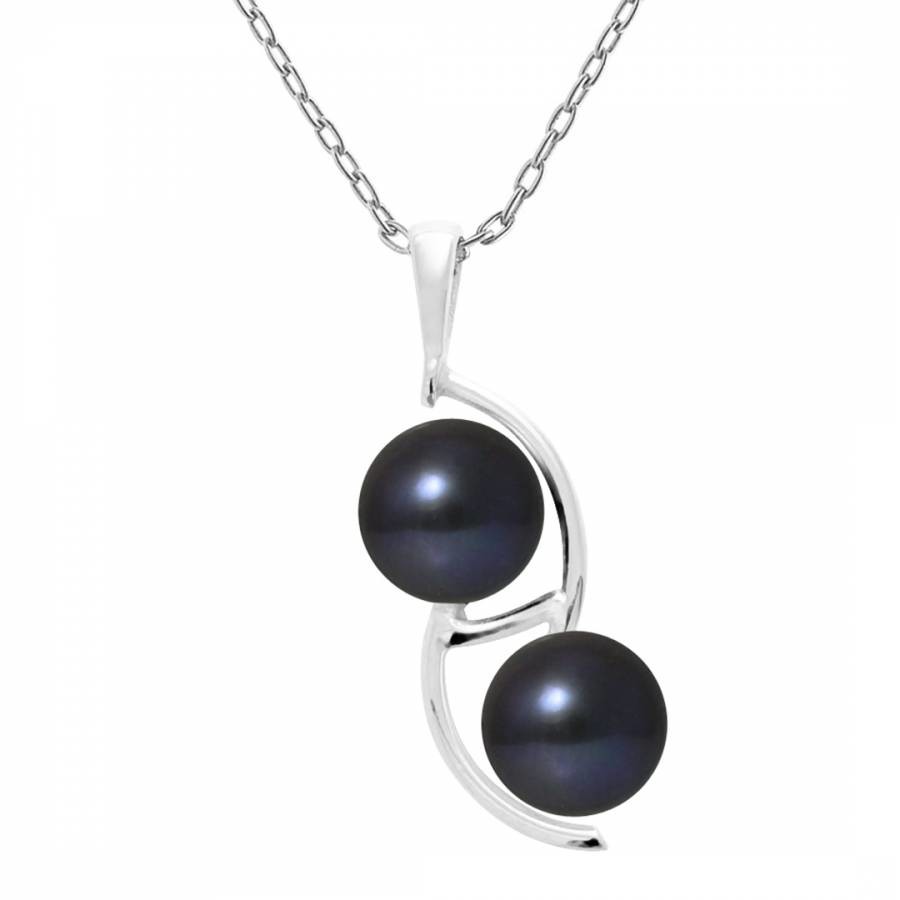 Black Tahiti Duo Real Cultured Freshwater Pearl Necklace