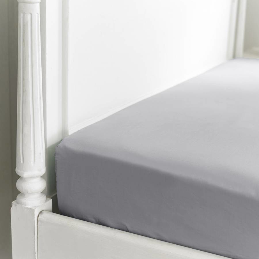 800TC Super King Fitted Sheet Platinum