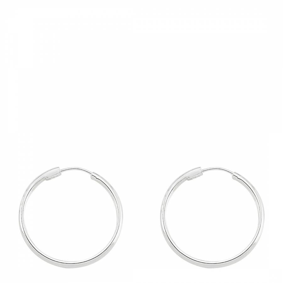 Medium Silver Hoop Earrings