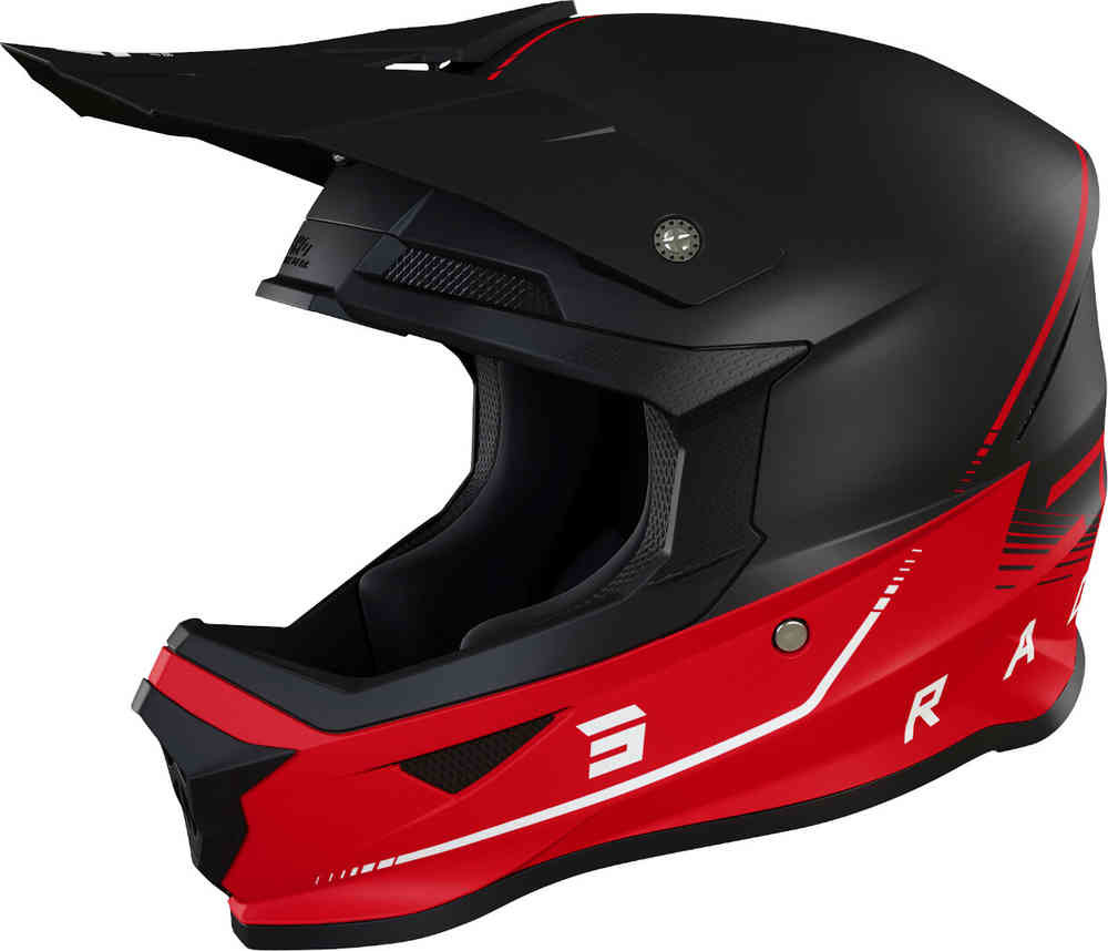 SHOT Furious Raw 3.0 Black Red Matt Offroad Helmet XS