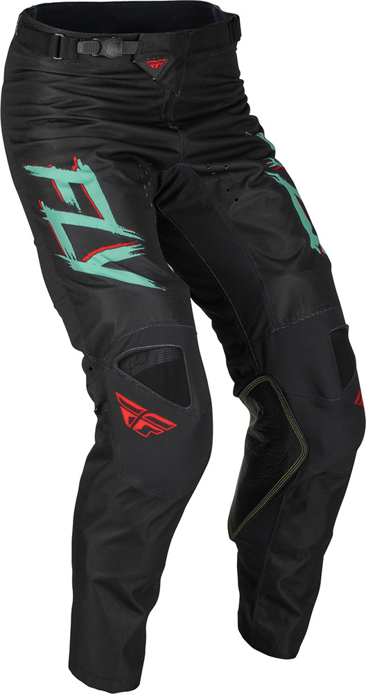 Fly Racing MX Pants Kinetic S.E. Rave Black Mint Red 28