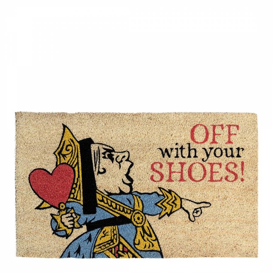 Queen of Hearts Non Slip Coir Doormat