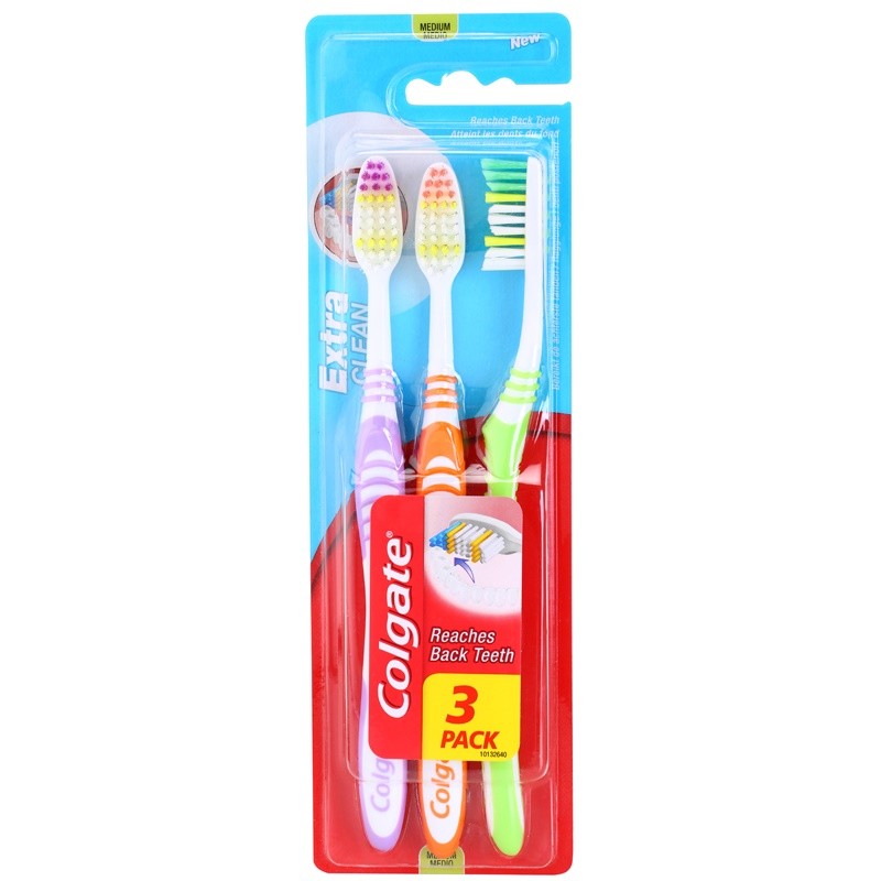 Colgate Extra Clean Medium Medium Toothbrushes 3 pcs 3 pc
