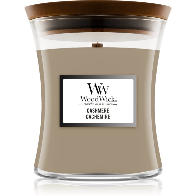Woodwick Cashmere scented candle Wooden Wick 275 g