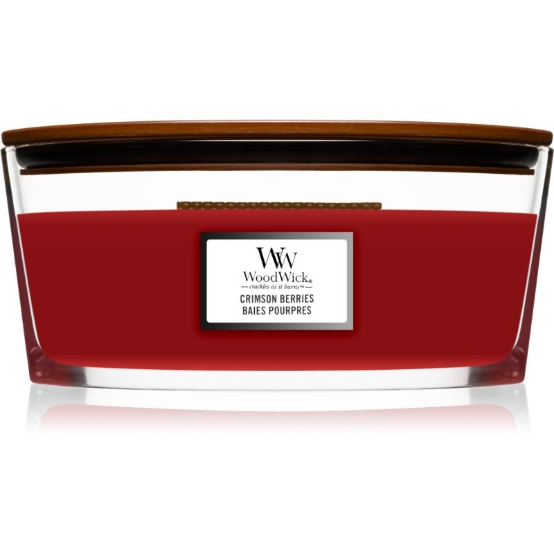 Woodwick Crimson Berries scented candle wooden wick (hearthwick) 453,6 g