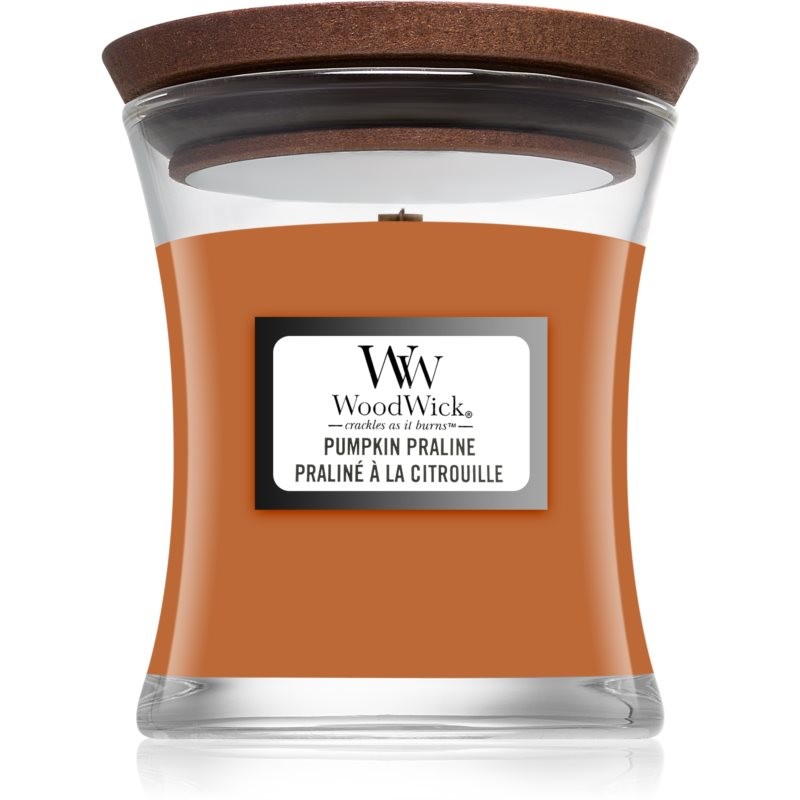 Woodwick Pumpkin Praline scented candle Wooden Wick 85 g