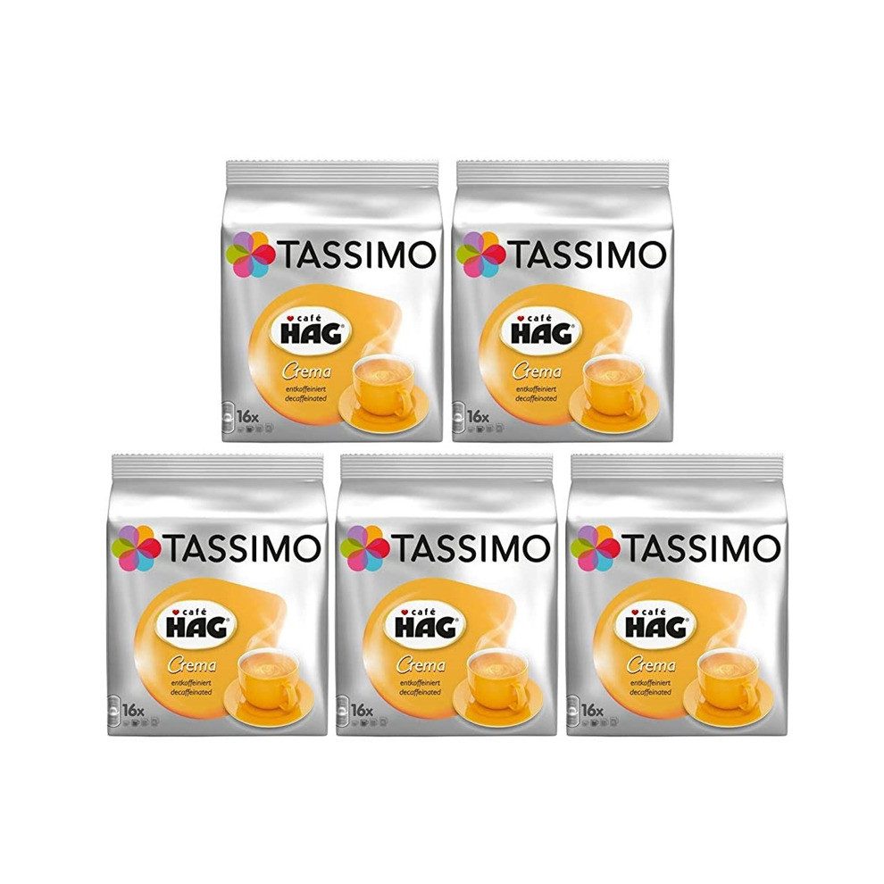 Tassimo T Discs Cafe Hag Crema (Pack of 5, 80 Drinks)