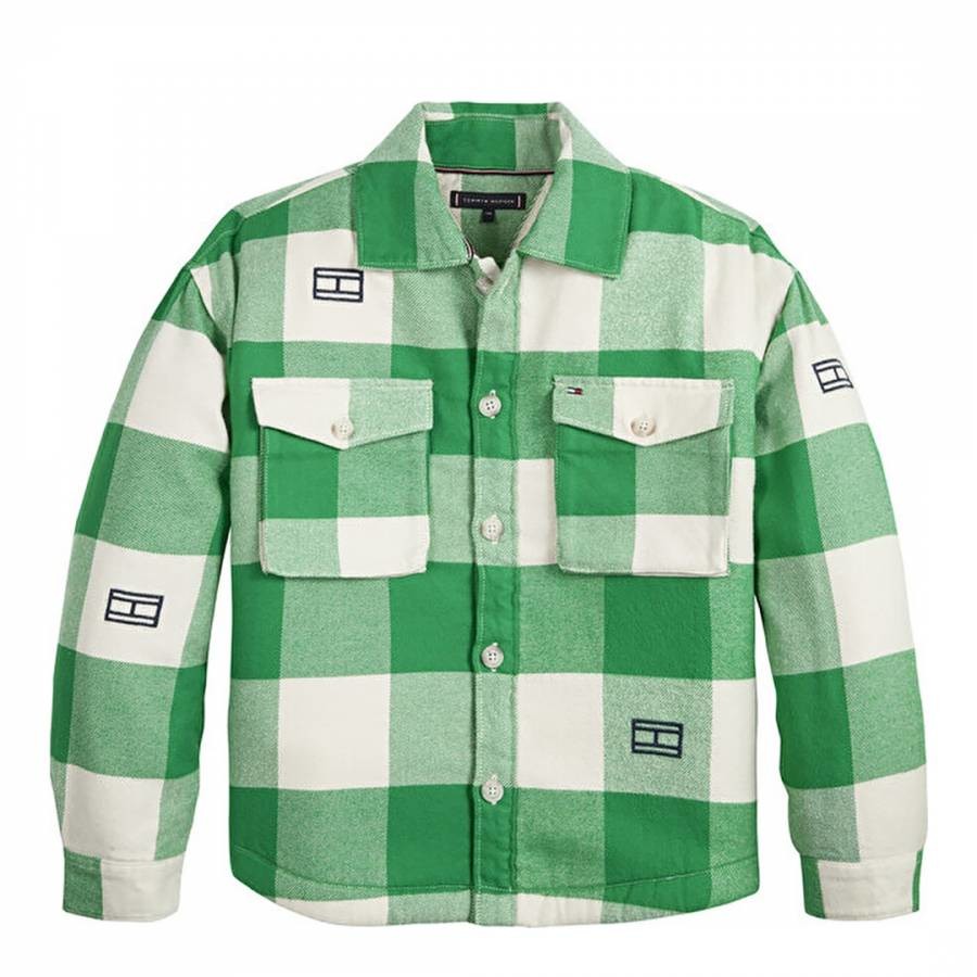 Older Boy's Green Checked Jacket