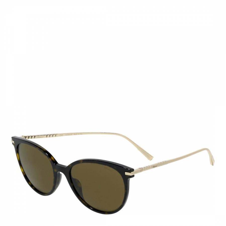 Women's Black/Gold Choppard Sunglasses 56mm
