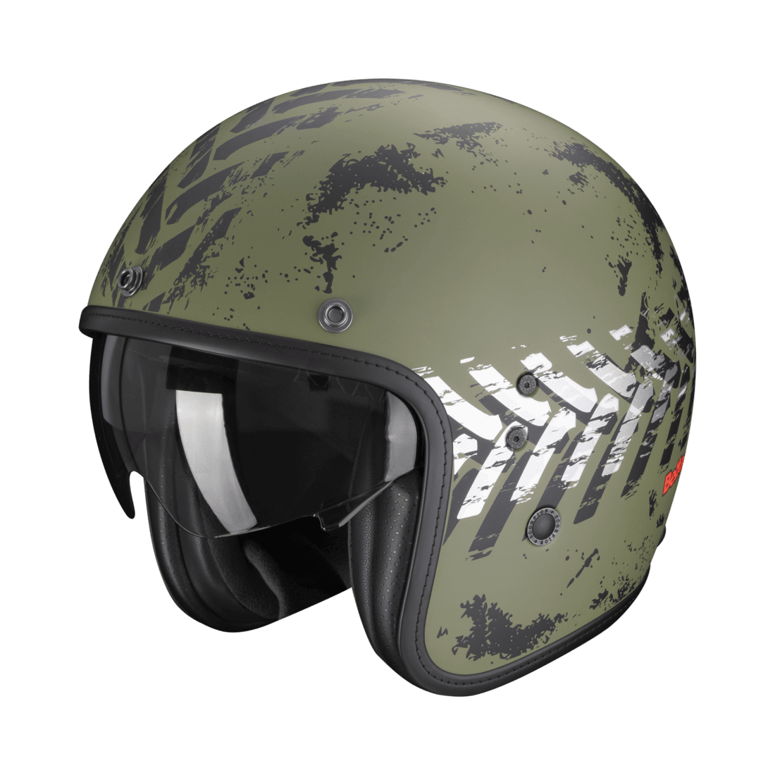 Scorpion Belfast Evo Nevada Matt Green-Silver Jet Helmet S