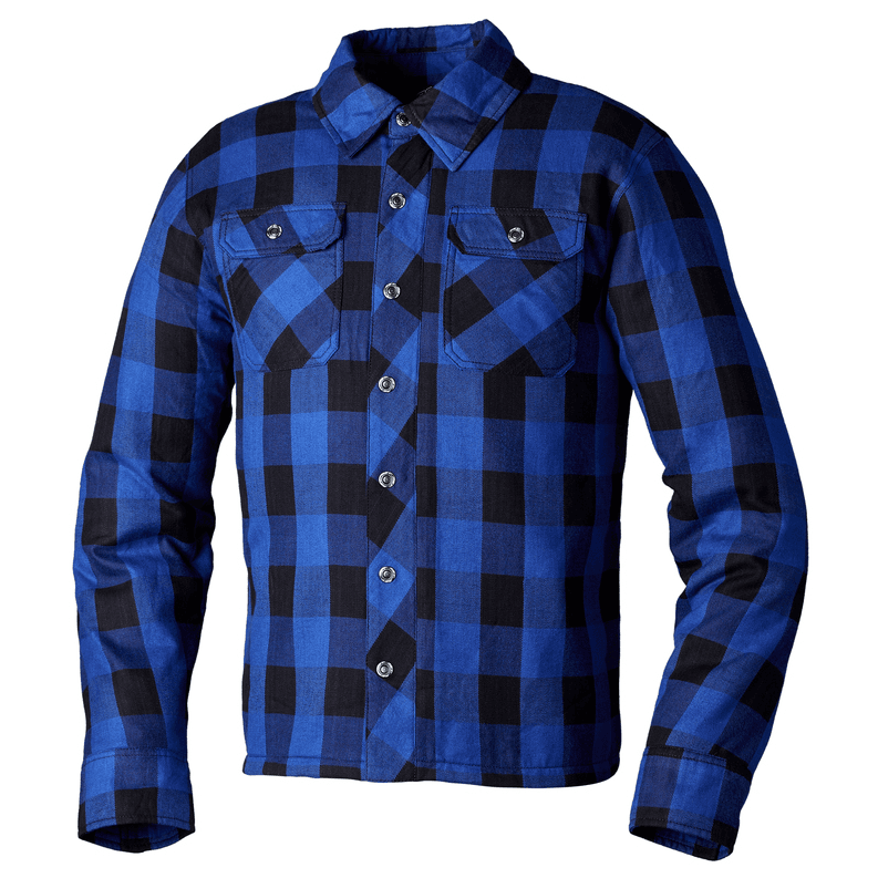 RST X Kevlar Lumberjack Ce Mens Textile Shirt Blue Check 42