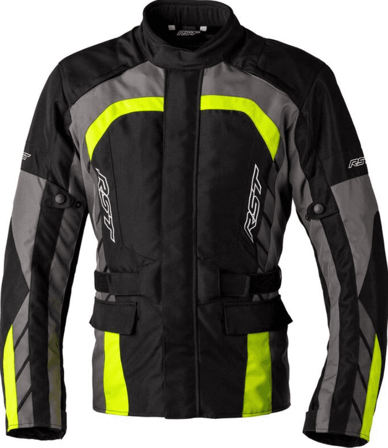 RST Alpha 5 Ce Mens Textile Jacket Black Grey Neon Yellow 40