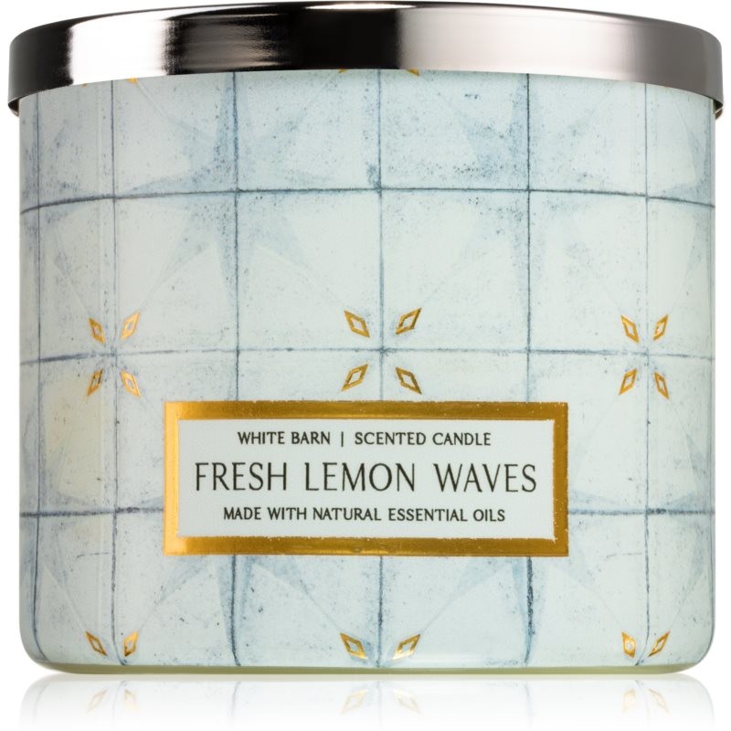 Bath & Body Works Fresh Lemon Waves scented candle 411 g