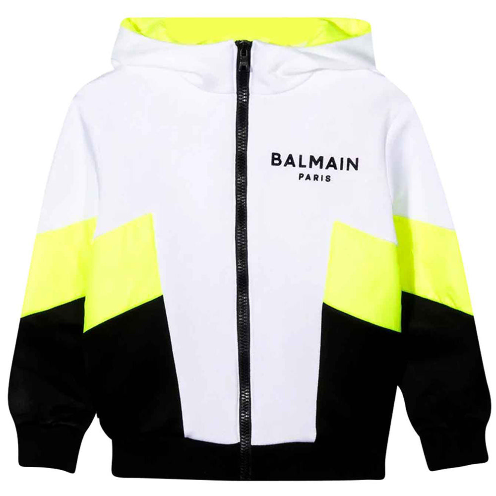 Balmain Boys Logo Jacket White, 10Y / White