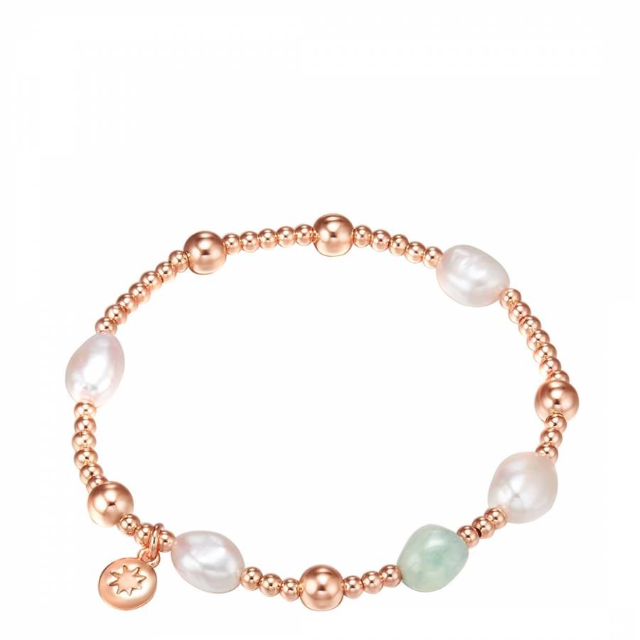 Rose Gold Freshwater Cultured Pearls Bracelet