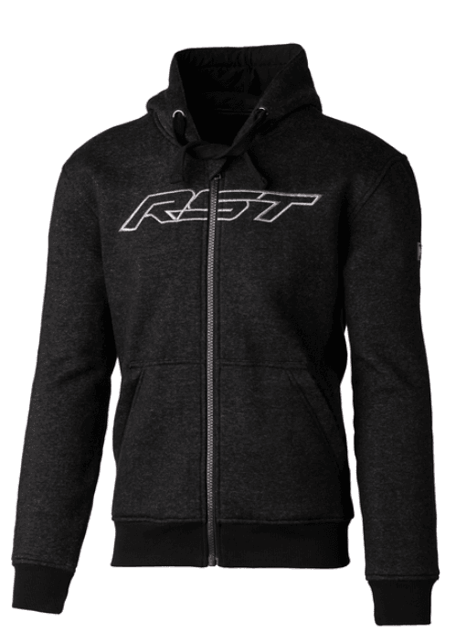 RST X Kevlar Zip Through Logo Ce Mens Textile Hoodie Black 42