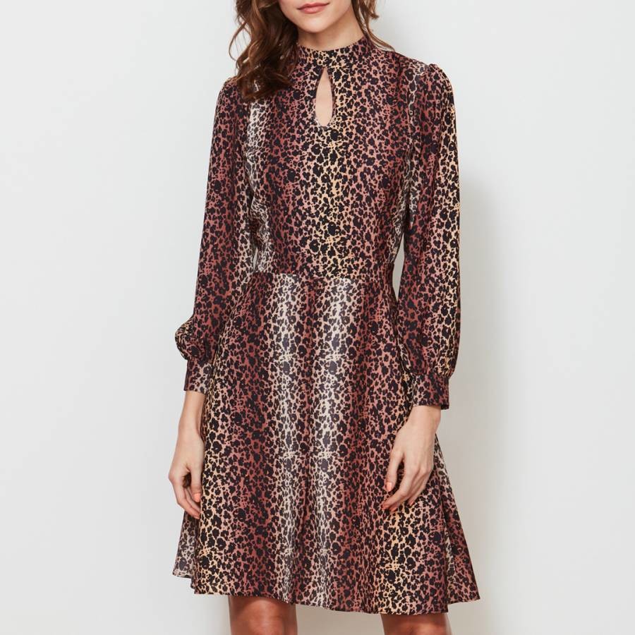 Leopard Print Fit & Flare Dress