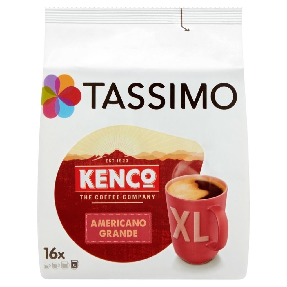 Tassimo Kenco Americano Grande Coffee Pods (Pack of 5, 80 pods in total, 80 servings)