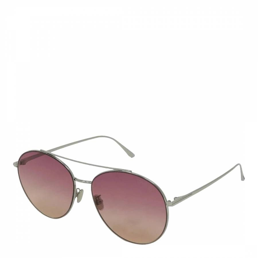 Women's Pink/Silver Cleo Tom Ford Sunglasses 61mm