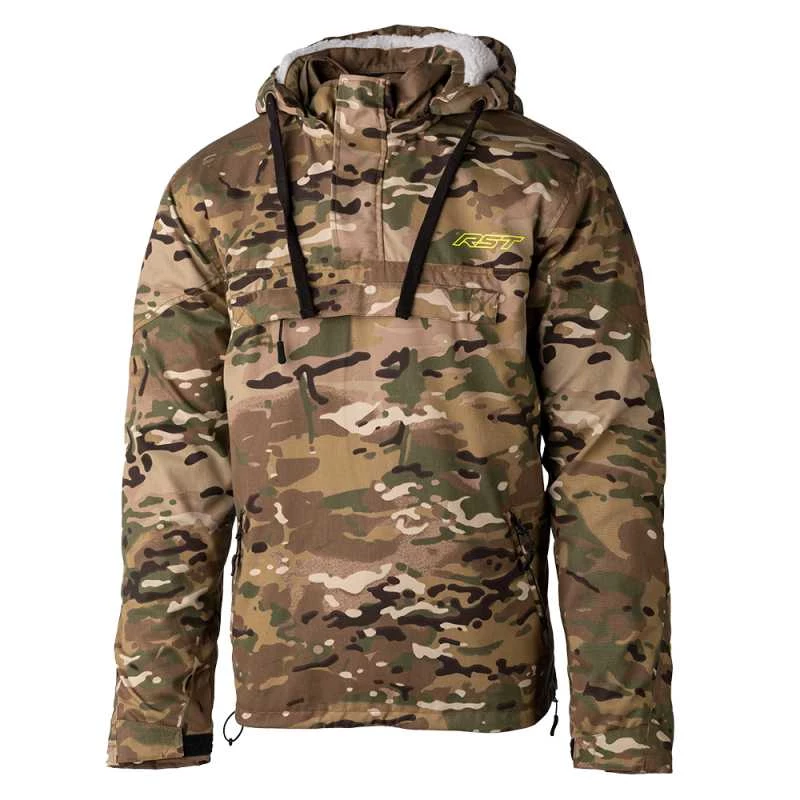 RST Loadout 1 4 Zip Ce Mens Textile Hood Camouflage Brown 42