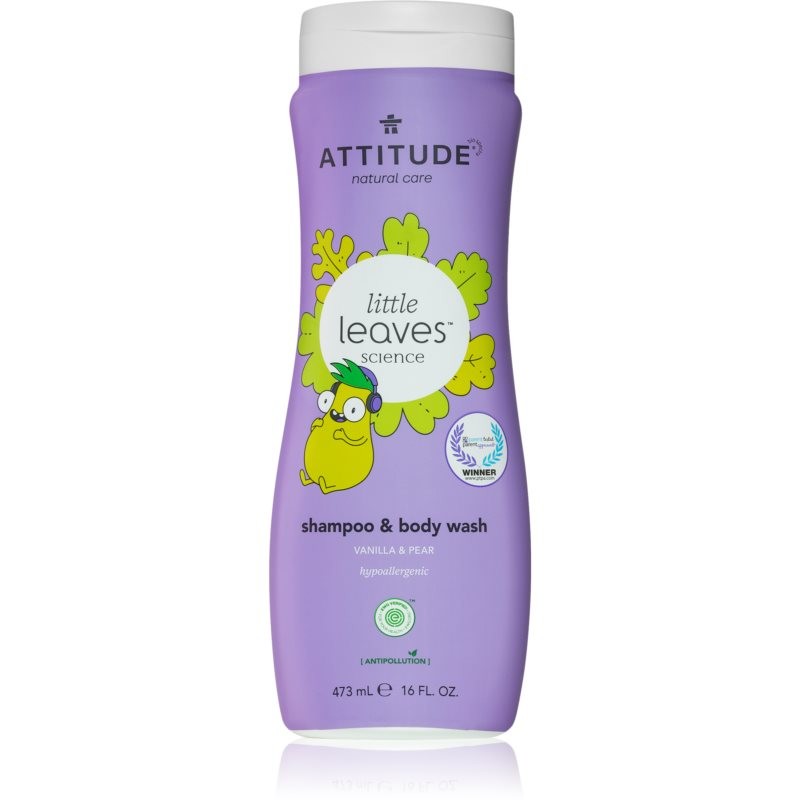 Attitude Little Leaves Vanilla & Pear Baby Washing Gel and Shampoo 473 ml