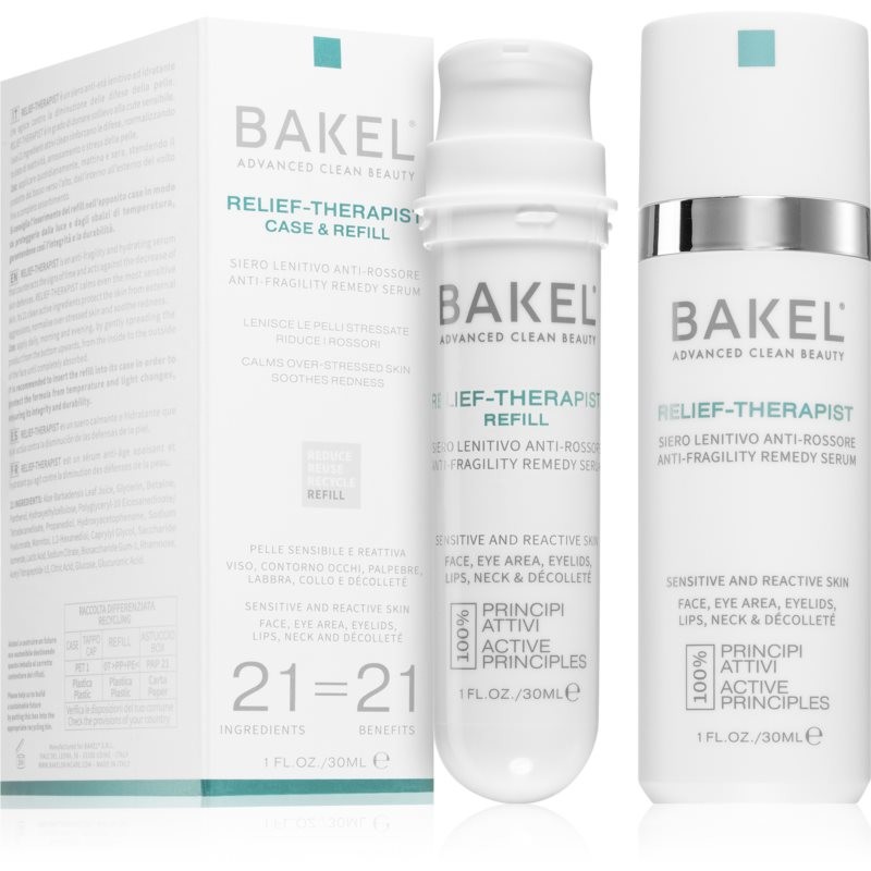 Bakel Relief-Therapist Case & Refill Soothing and Moisturizing Serum + One Refill 30 ml