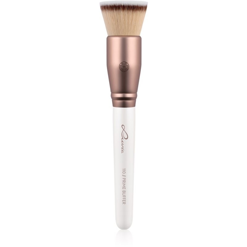 Luvia Cosmetics Prime Vegan Prime Buffer Tapered Foundation Brush Pearl White / Metallic Coffee Brown 1 pc