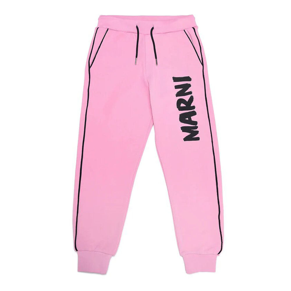 Marni Girls Vertical Brush Logo Joggers Pink, 10Y / PINK