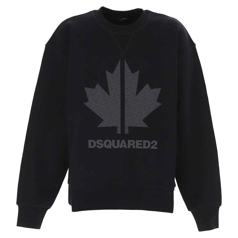 Dsquared2 Boys Maple Leaf Logo Print Sweater Black, 10Y / BLACK