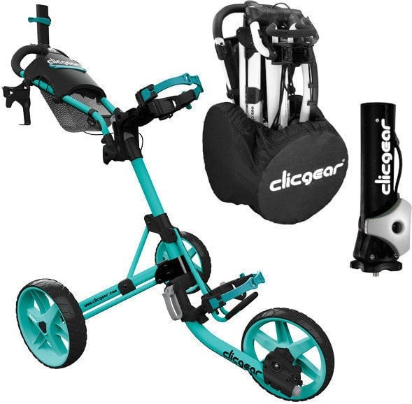 Clicgear Model 4.0 Deluxe SET Soft Teal Manual Golf Trolley