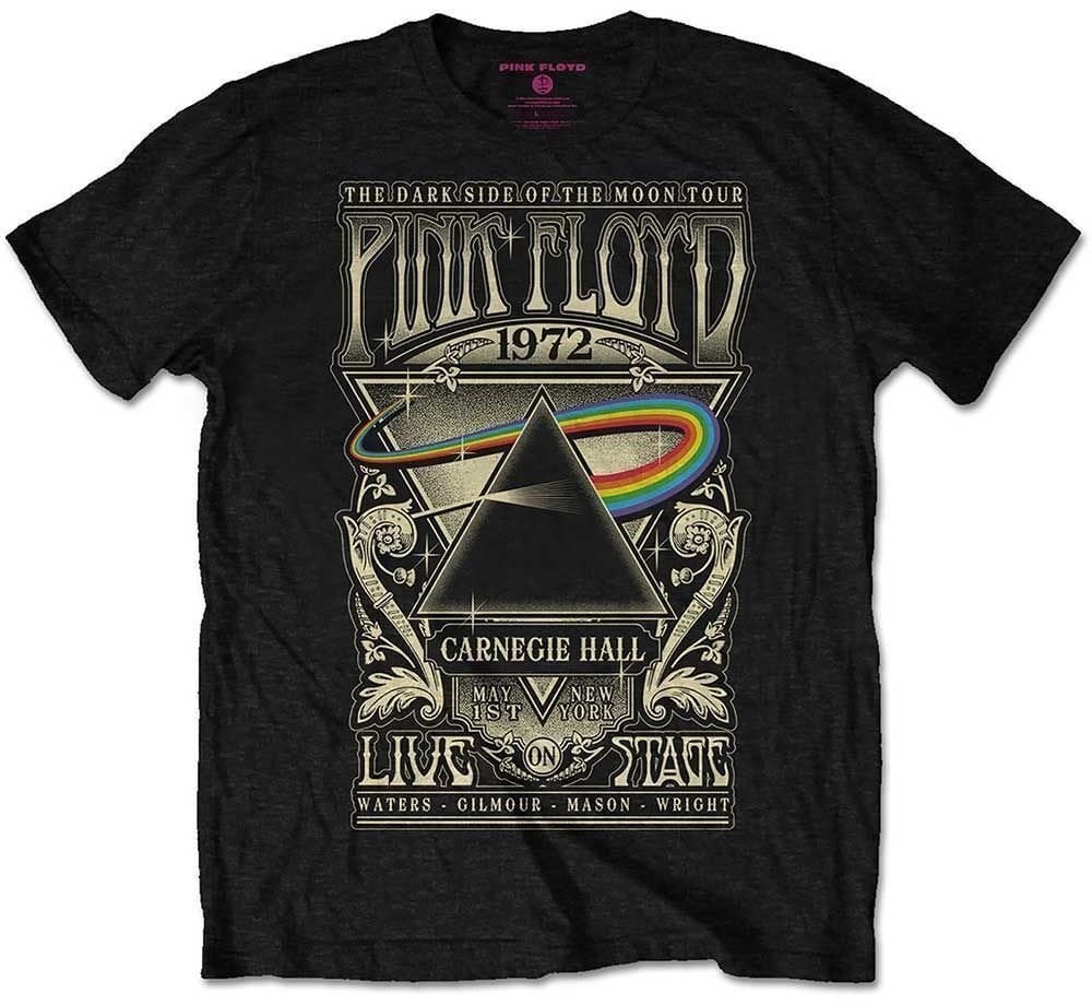 Pink Floyd T-Shirt Unisex Carnegie Hall Poster XL Black