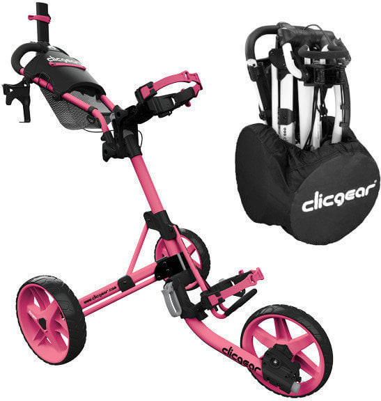 Clicgear Model 4.0 SET Soft Pink Manual Golf Trolley