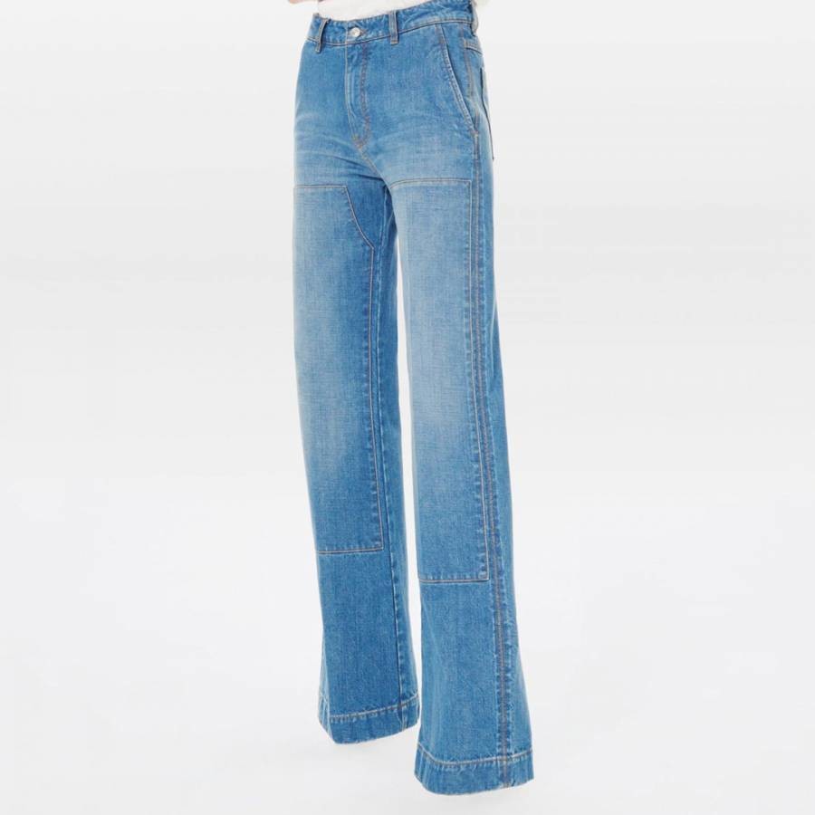 Blue Serge Cotton Jeans
