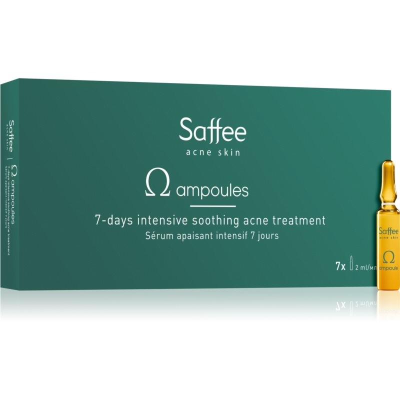 Saffee Acne Skin Omega ampoules: 7-days intensive soothing acne treatment 7-day Intensive Treatment To Soothe Acne Symptoms