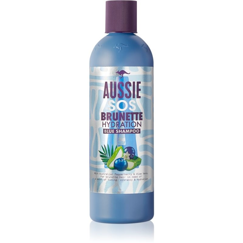 Aussie Brunette Blue Shampoo Moisturizing Shampoo for dark hair 290 ml