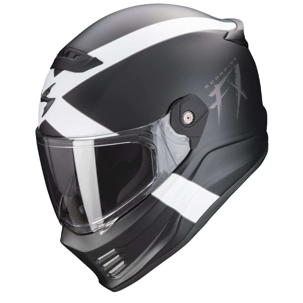 Scorpion Covert Fx Gallus Matt Black-White Full Face Helmet XS