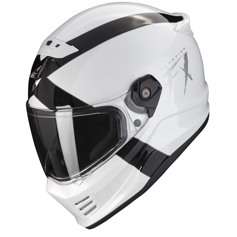Scorpion Covert Fx Gallus White-Black Full Face Helmet  XS