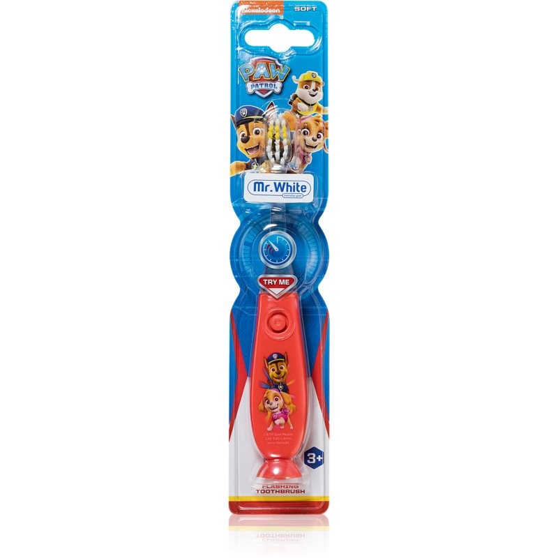 Nickelodeon Paw Patrol Flashing Toothbrush Children's Battery Toothbrush soft 3+ 1 pc