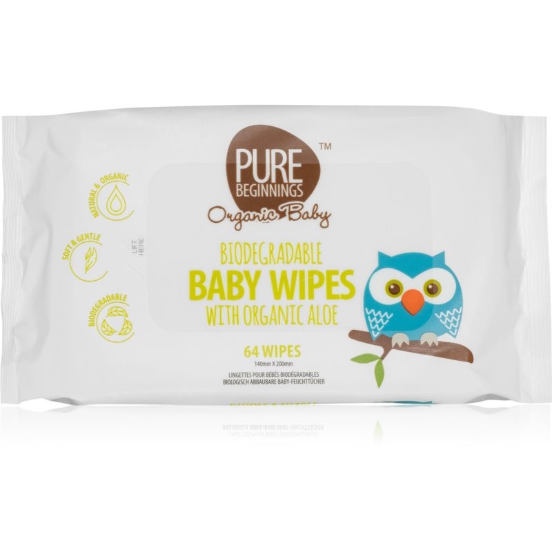 Pure Beginnings Organic Baby Baby Wipes 64 pc