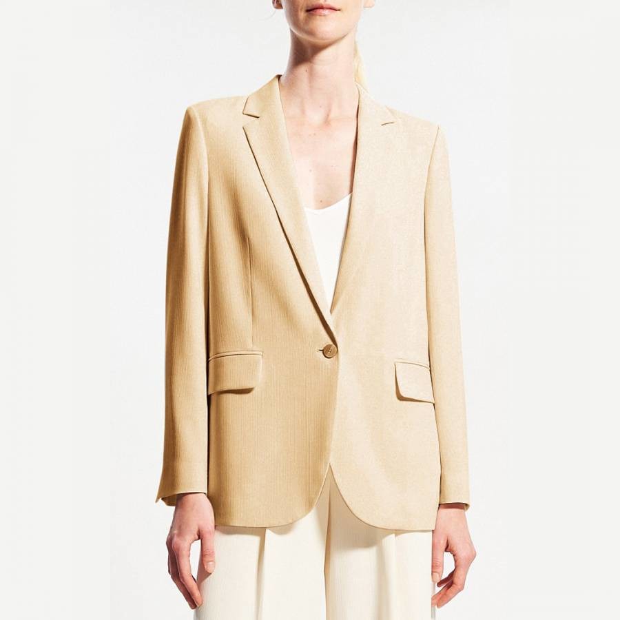 Champagne Casual Single Breasted Blazer