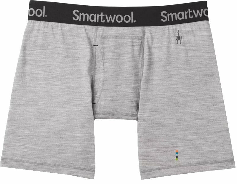 Smartwool Thermal Underwear Men's Merino Boxer Brief Boxed Light Gray Heather XL