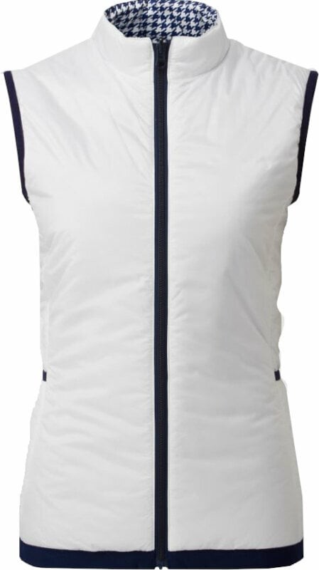 Footjoy Reversible Insulated Womens Vest White/Navy Houndstooth S